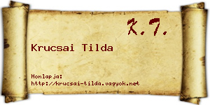 Krucsai Tilda névjegykártya